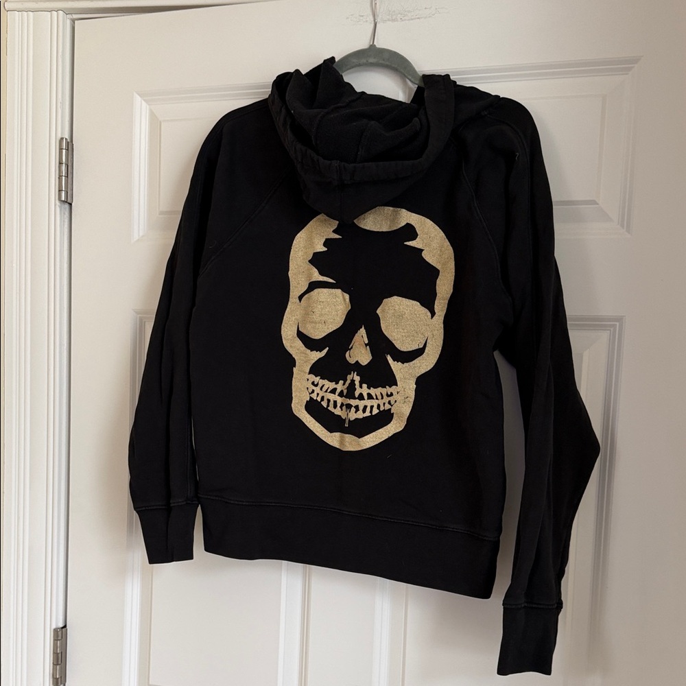 Zadig & Voltaire Black and Gold Skull Sweater